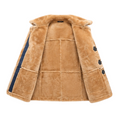 Blue Oversized Shearling with Pockets