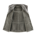 Gray Shearling with Silver Fox Collar