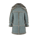 Gray Shearling with Silver Fox Collar