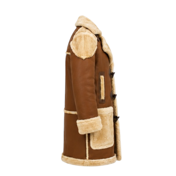 Tan Shearling with Collar and Pockets