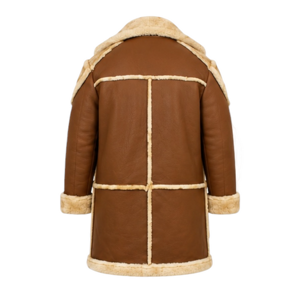 Tan Shearling with Collar and Pockets
