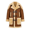 Tan Shearling with Collar and Pockets