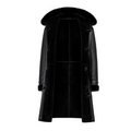 Black Shearling with Hood and Hooks