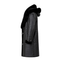 Black Shearling with Hood and Hooks