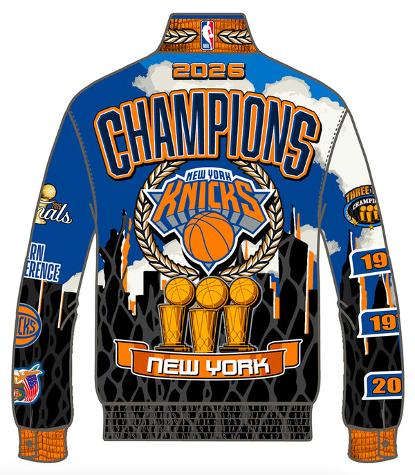 New York Knicks 2026 NBA Championship Genuine Leather Jacket (Pre-Order)