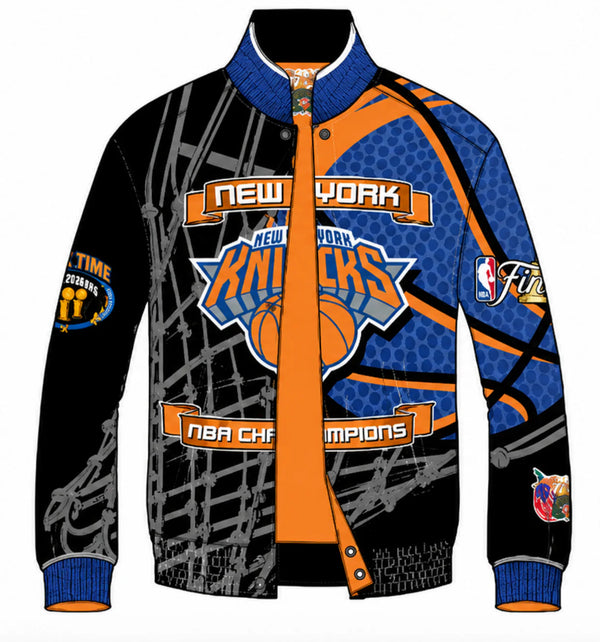 New York Knicks 2026 NBA Champions Vegan Leather Jacket (Pre-Order)
