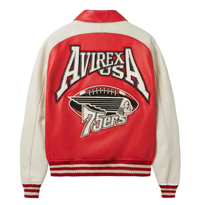 Men's Avirex 75ers Varsity Leather Jacket