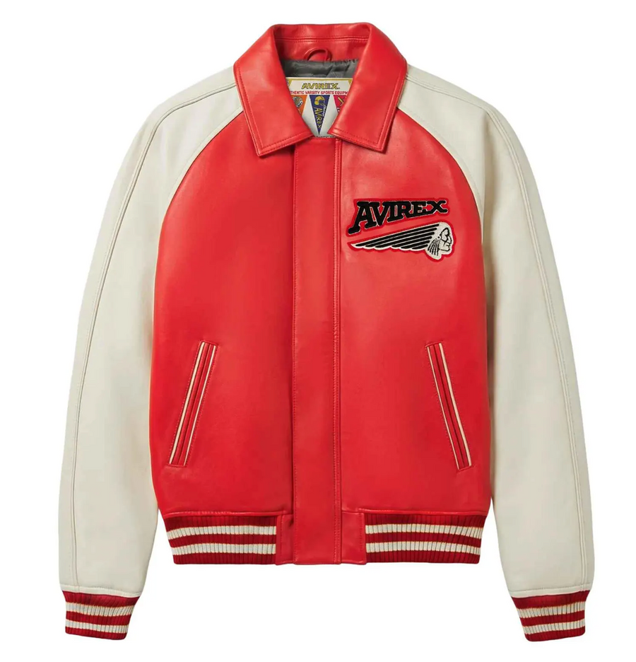 Men's Avirex 75ers Varsity Leather Jacket