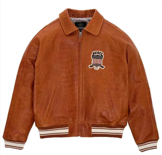Men's Avirex Croc Icon Cognac