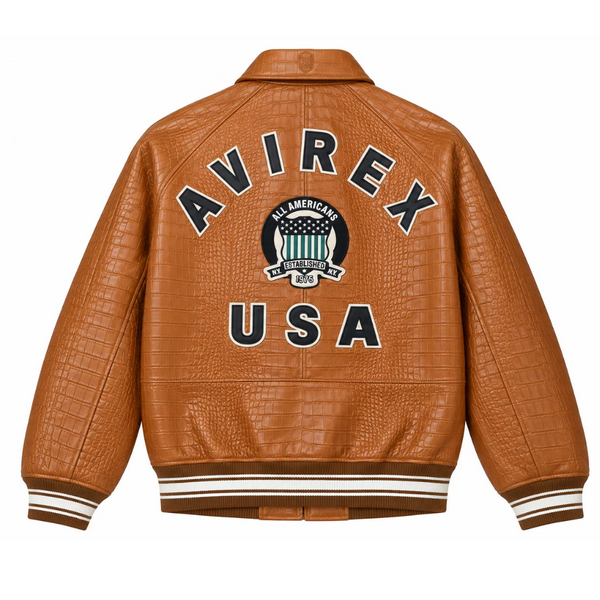 Men's Croc Avirex Icon Leather Jacket 2026 (DLNYC Exclusive)