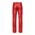 Straight Fit Shiny Leather Pants