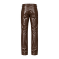Straight Fit Shiny Leather Pants
