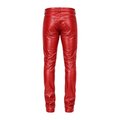 Slim Fit Shiny Leather Pants