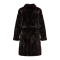 3/4 Dark Brown Mink with Belt