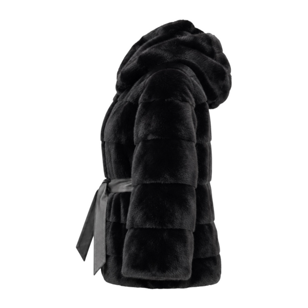 Black Mink with Hood