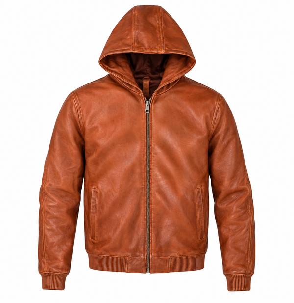Leather Hoodie