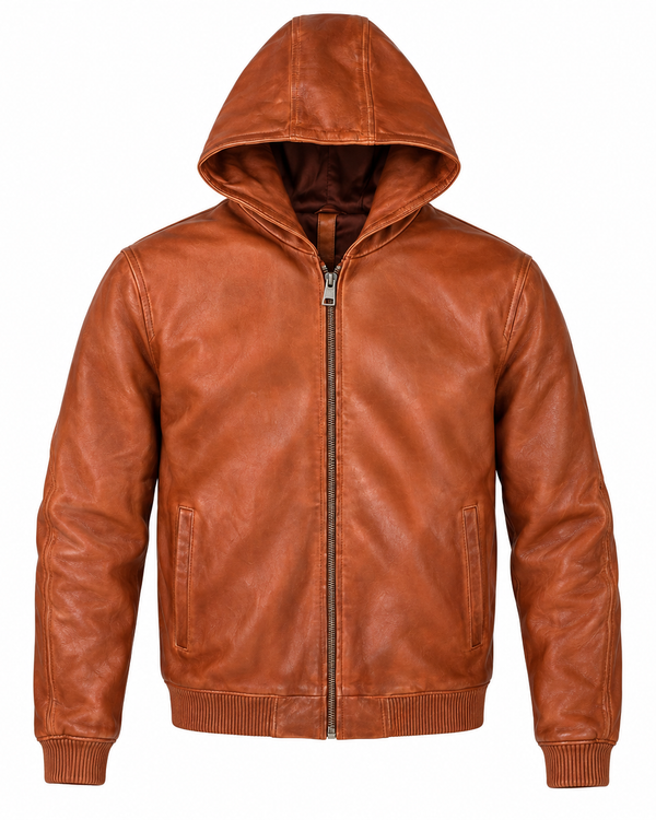 Leather Hoodie