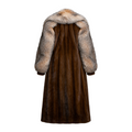 Full Skin Mink Trench Coat with Fox Fur