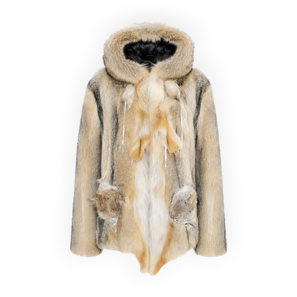 Golden Island Fox Face Vest with Hood