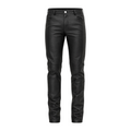 Slim Fit Non-Shiny Leather Pants