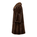 3/4 Dark Brown Mink with Sable Collar
