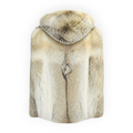 Coyote Vest with Fur Hood
