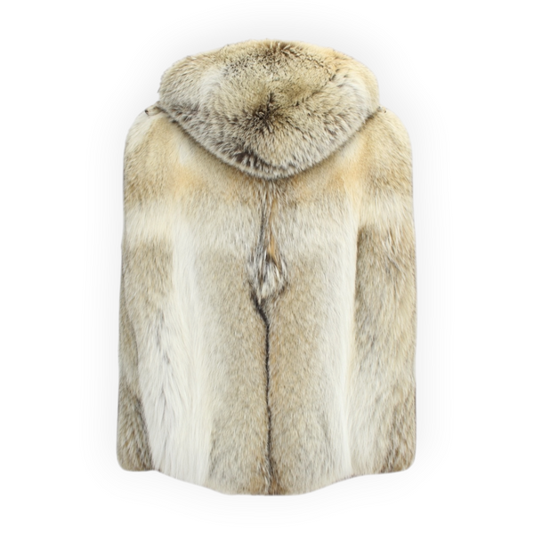Coyote Vest with Fur Hood
