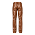 Straight Fit Shiny Leather Pants