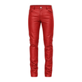 Slim Fit Non-Shiny Leather Pants