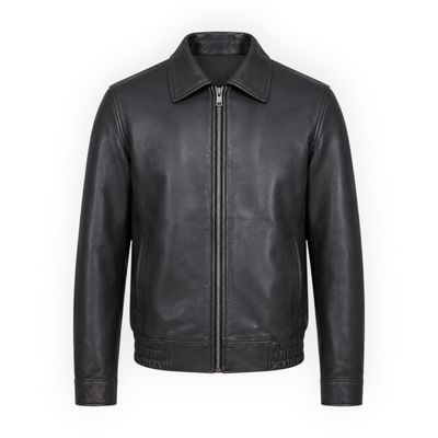 Classic Leather Bomber Jacket