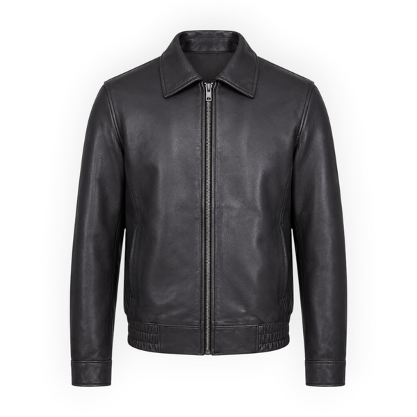 Classic Leather Bomber Jacket