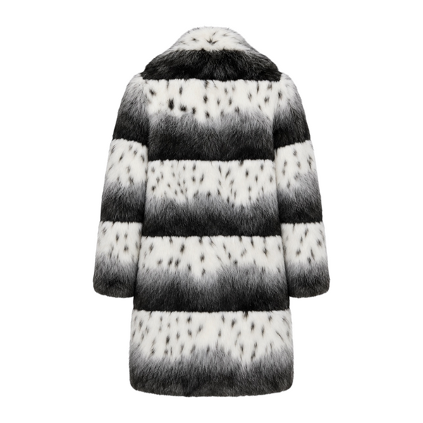 Polka Dot Faux Fur Parka