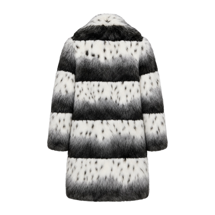 Polka Dot Faux Fur Parka