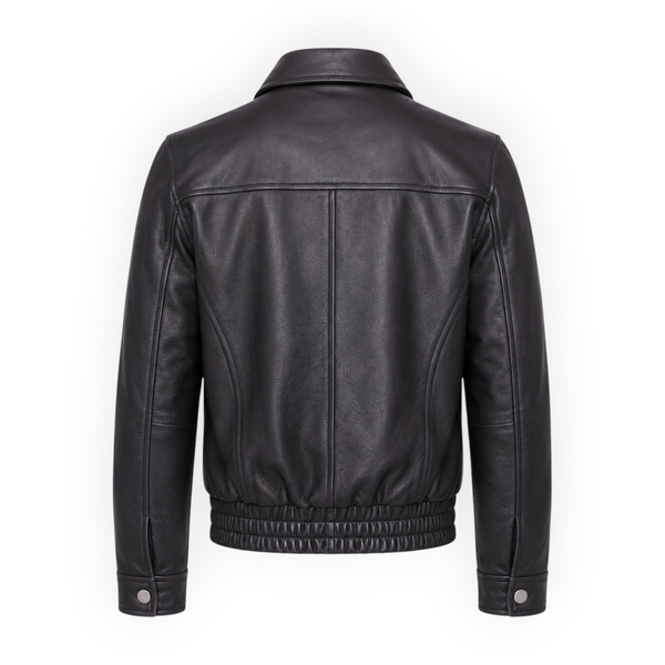 Classic Leather Bomber Jacket