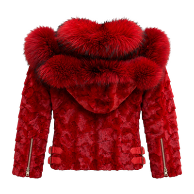 Biker Style Mink Jacket