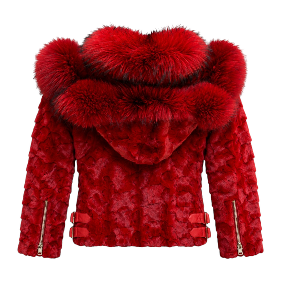 Biker Style Mink Jacket
