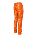Slim Fit Shiny Leather Pants