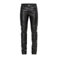 Slim Fit Shiny Leather Pants