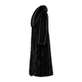 Long Mink Coat with Fox Collar and Lining