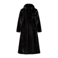 Long Mink Coat with Fox Collar and Lining