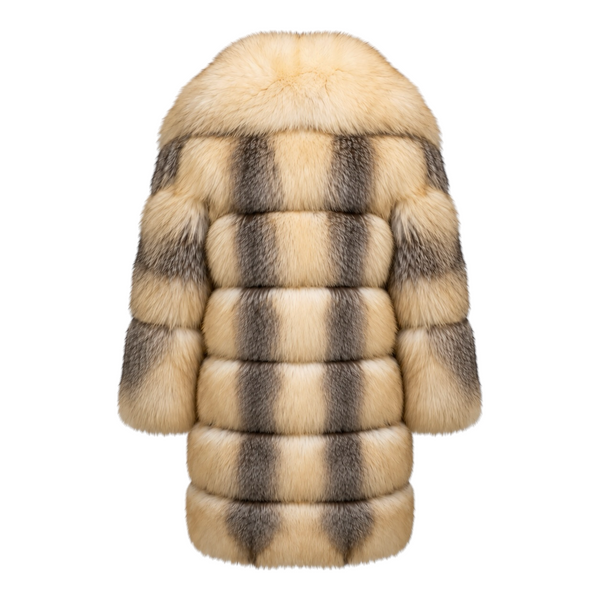 3/4 Fox Fur with Shawl Collar