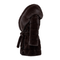 Dark Brown Mink with Fox Collar