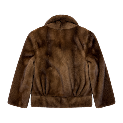 Brown Button Down Mink