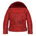 Men's Moto Jacket with Fox Collar