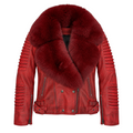 Men's Moto Jacket with Fox Collar