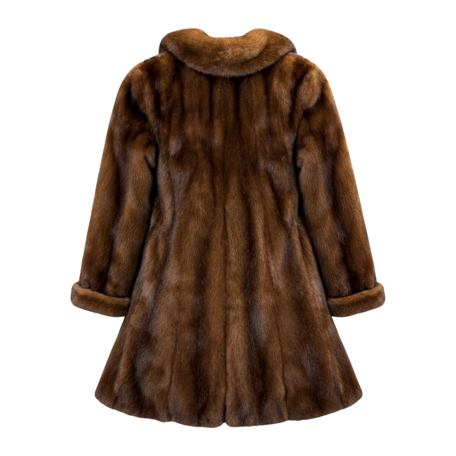 3/4 Brown Mink with Collar