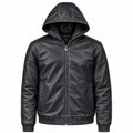 Leather Hoodie