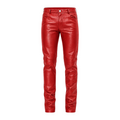 Slim Fit Shiny Leather Pants
