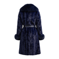 Mink Full Length Coat with Fox Fur Trim
