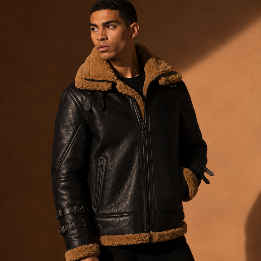 Double Collar B-3 Shearling